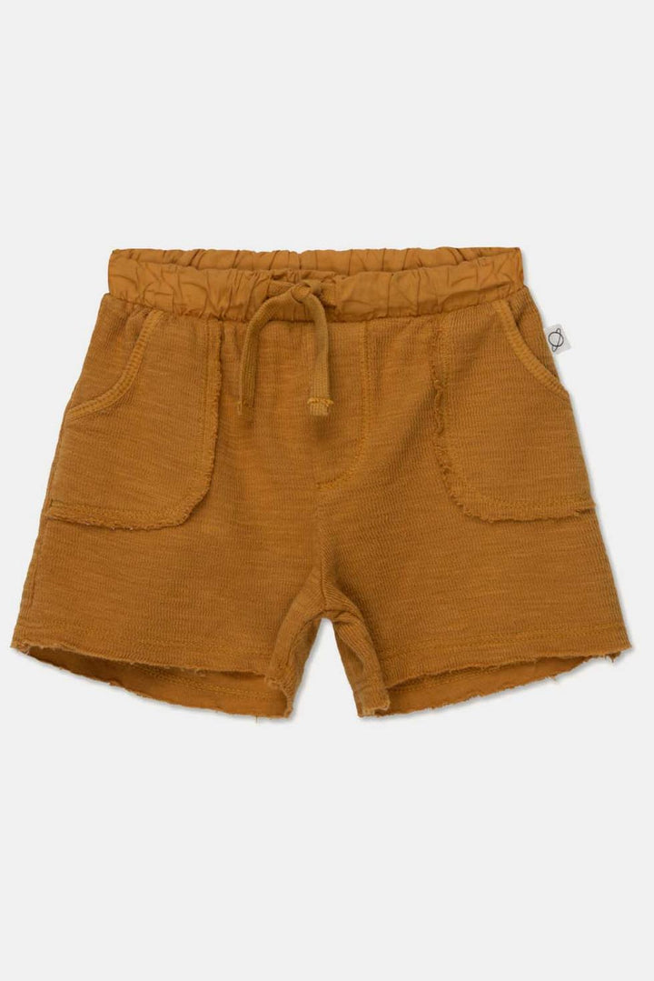 Double-face baby bermuda shorts - Oil