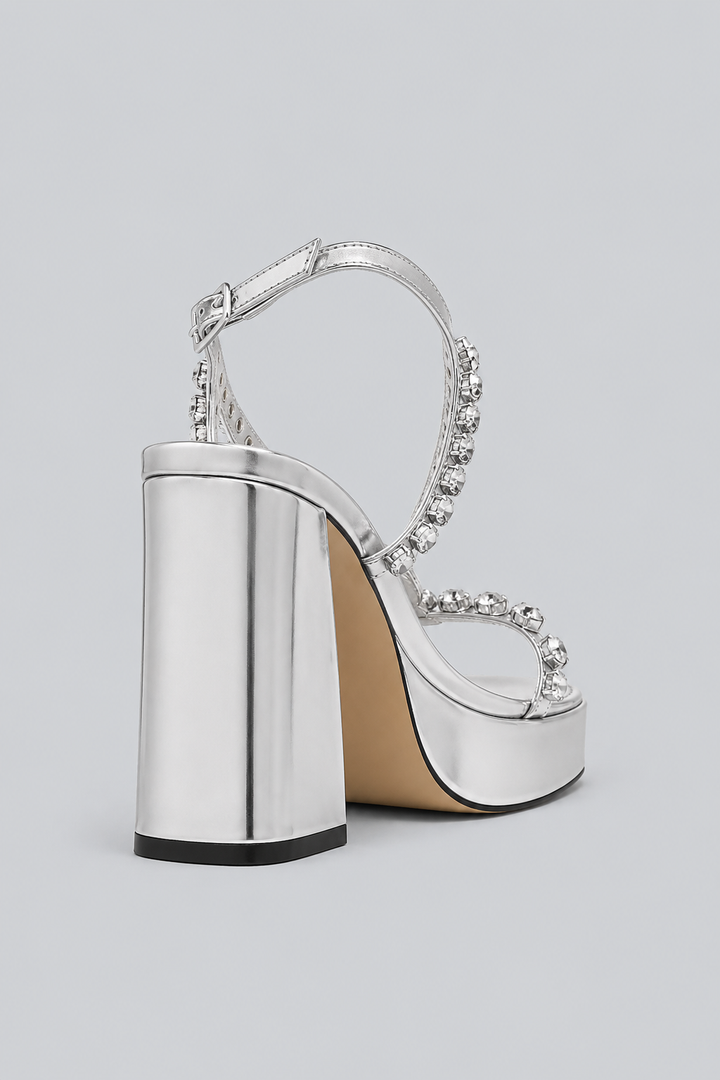 Women's Disco Platform Sandals Exclusive - Silver