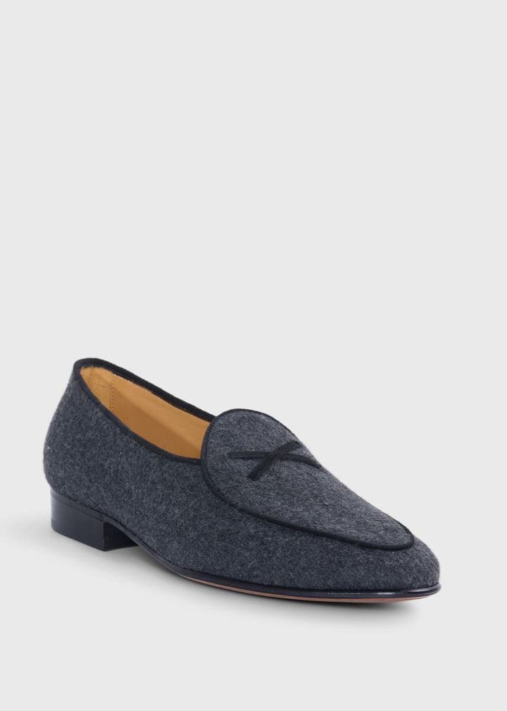 FRANCISCO II WOOL LOAFER - Dark Grey - Loafers
