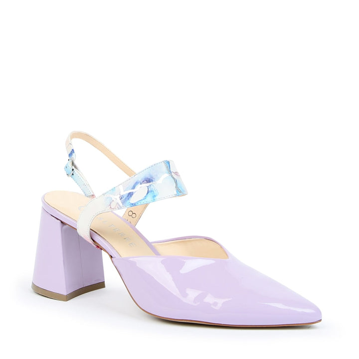 Lilac Gloss V Mule + Marble Elsie - Purple
