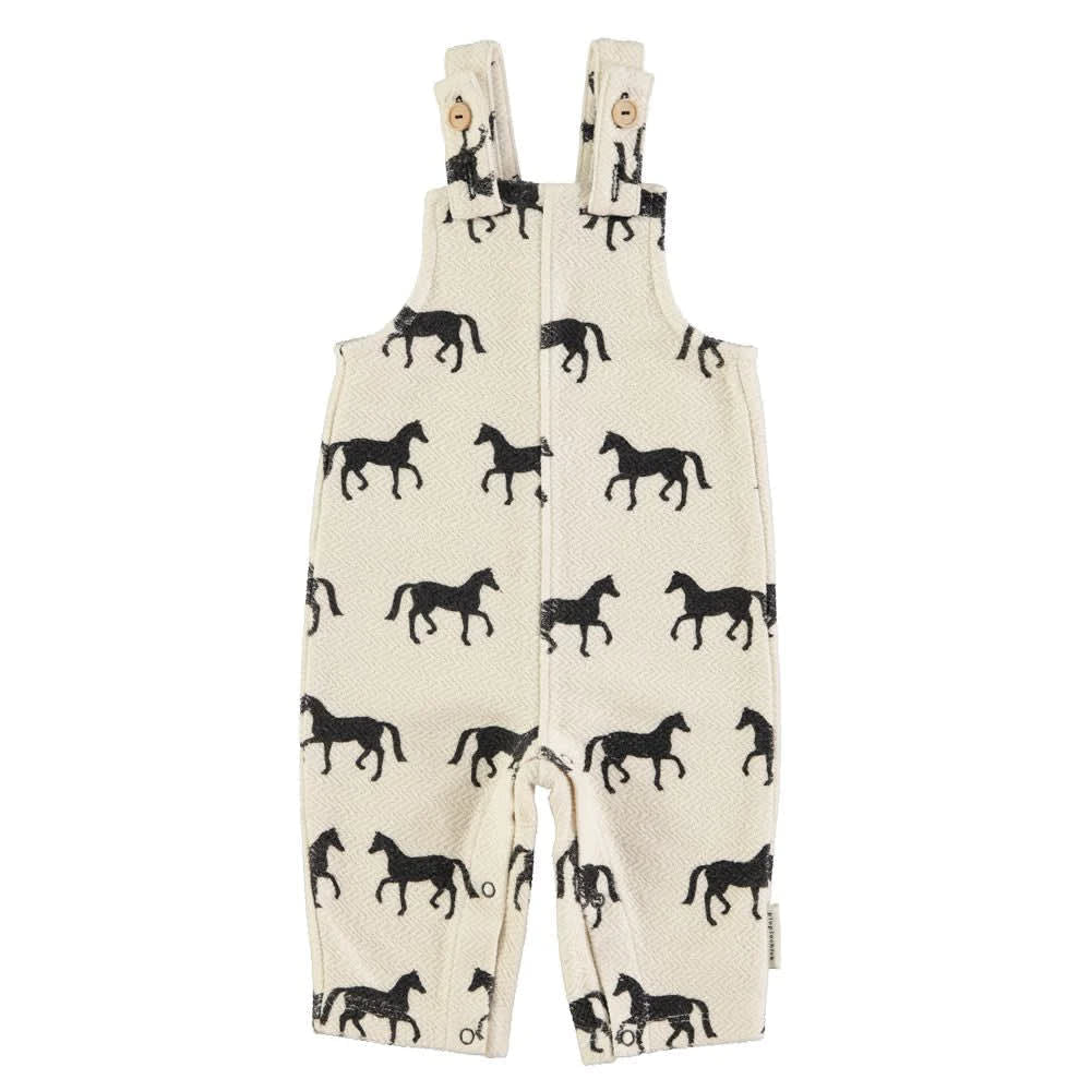 Dungarees Ecru w/ Black Horses - Ecru w/ Black Horses - Dungarees