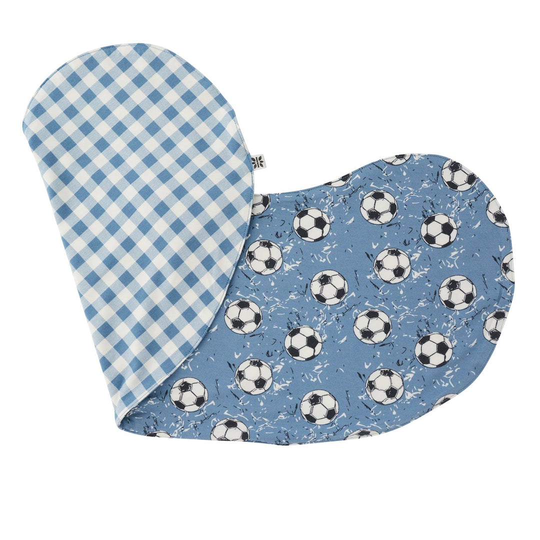 Burp Cloth - Soccer Captain/Blue Gingham