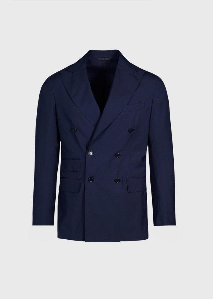 Phineas Cole Lightweight Wool Double Breasted Suit - Navy