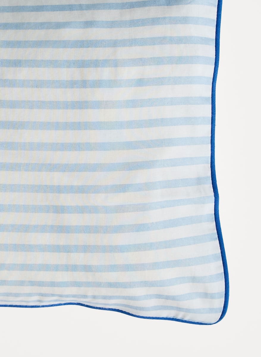 Toddler Pillow Case - Blue & White Striped