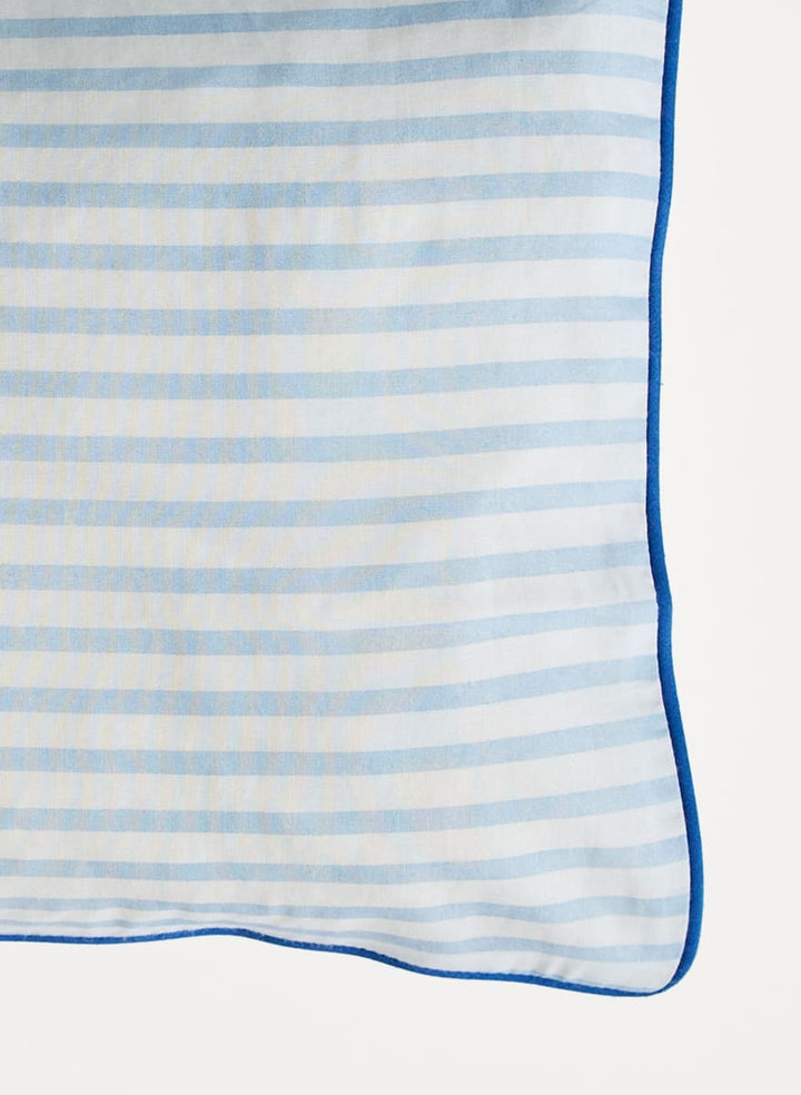 Toddler Pillow Case - Blue & White Striped
