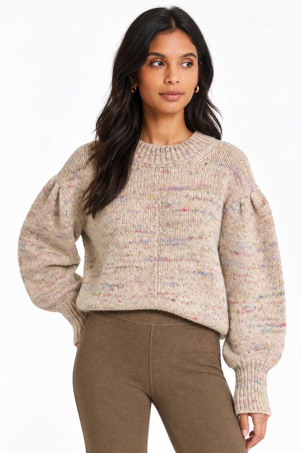 Donegal Crew Neck Sweater - Cream