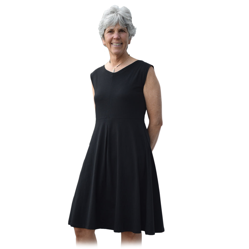 Box Pleat Dress - Black