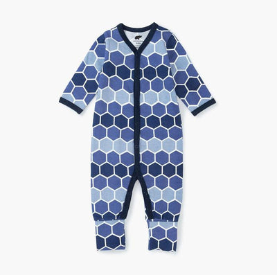 On the Go One-Piece - Blue Mosaic Tiles