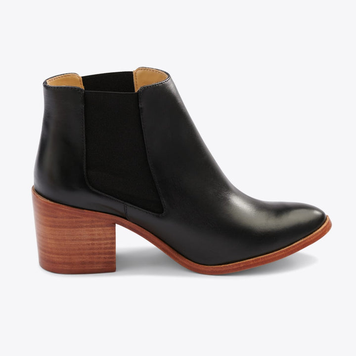 Heeled Chelsea Boot - Black - FINAL SALE
