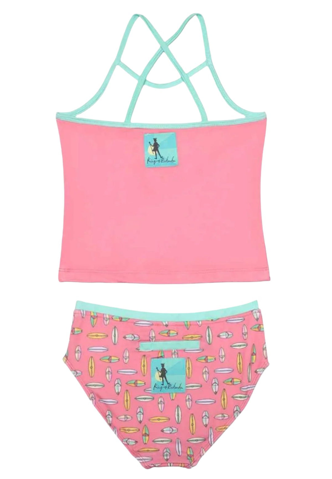 Talula Surfboard Tankini Set - Raspberry Surf