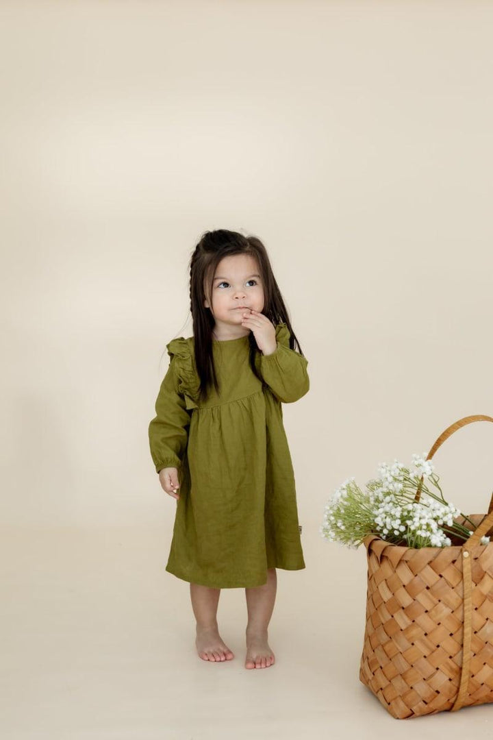 Kimber Long Sleeve Dress - Avocado