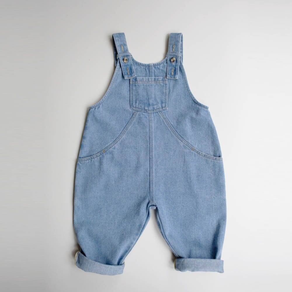 The Oversized Denim Dungaree - Light Denim Dungarees The Simple Folk 