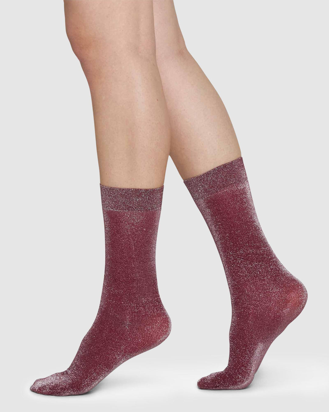 Ines Shimmery Socks - Wine