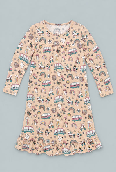Retro Roller Skates Boho Dress - Groovy Skates