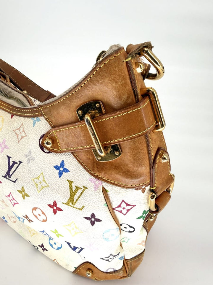 Pre-Owned Louis Vuitton Greta Crossbody Multicolor White