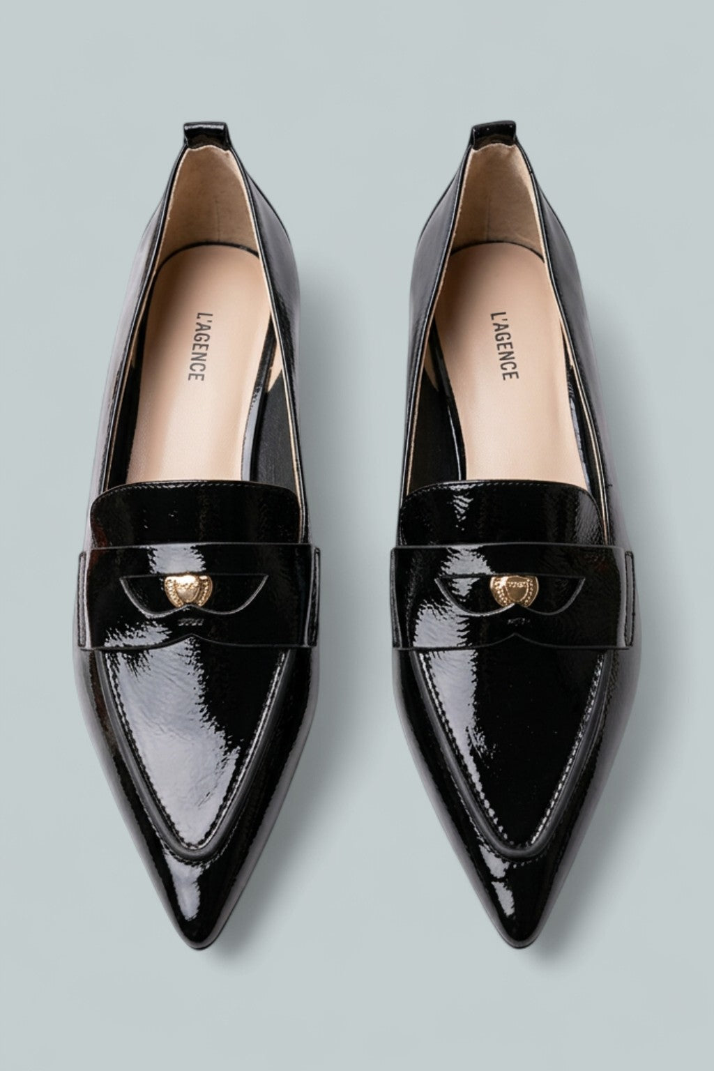 Women's Maelys Pointed Toe Block Heel Shoes - Black Patent