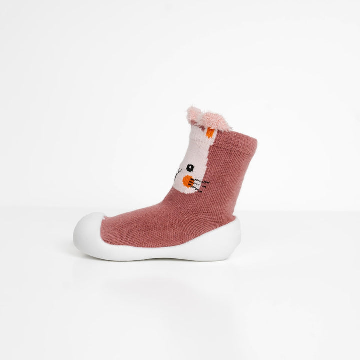 White Sole SlipKix™ - Bunny