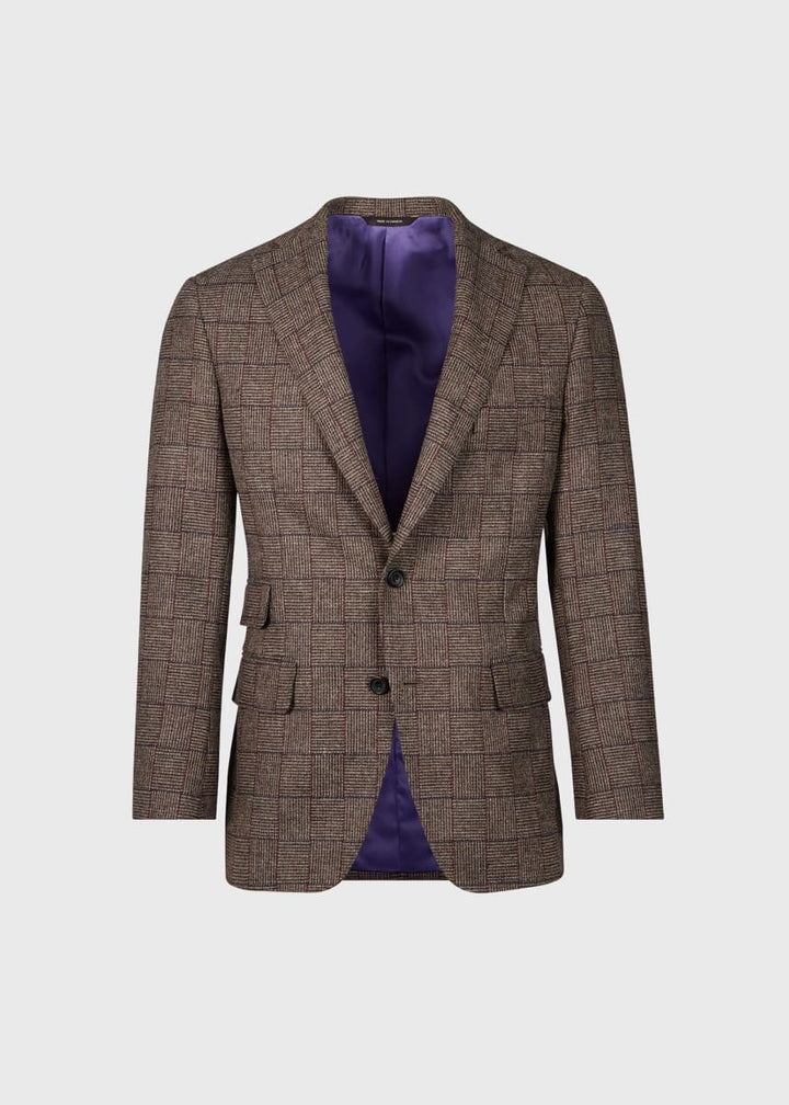 Wool Parquet Jacket - Taupe