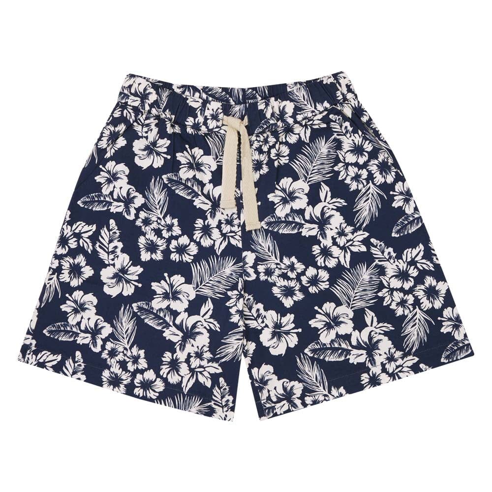 Hibiscus Bermuda Short - Hibiscus Print Shorts The New Society 