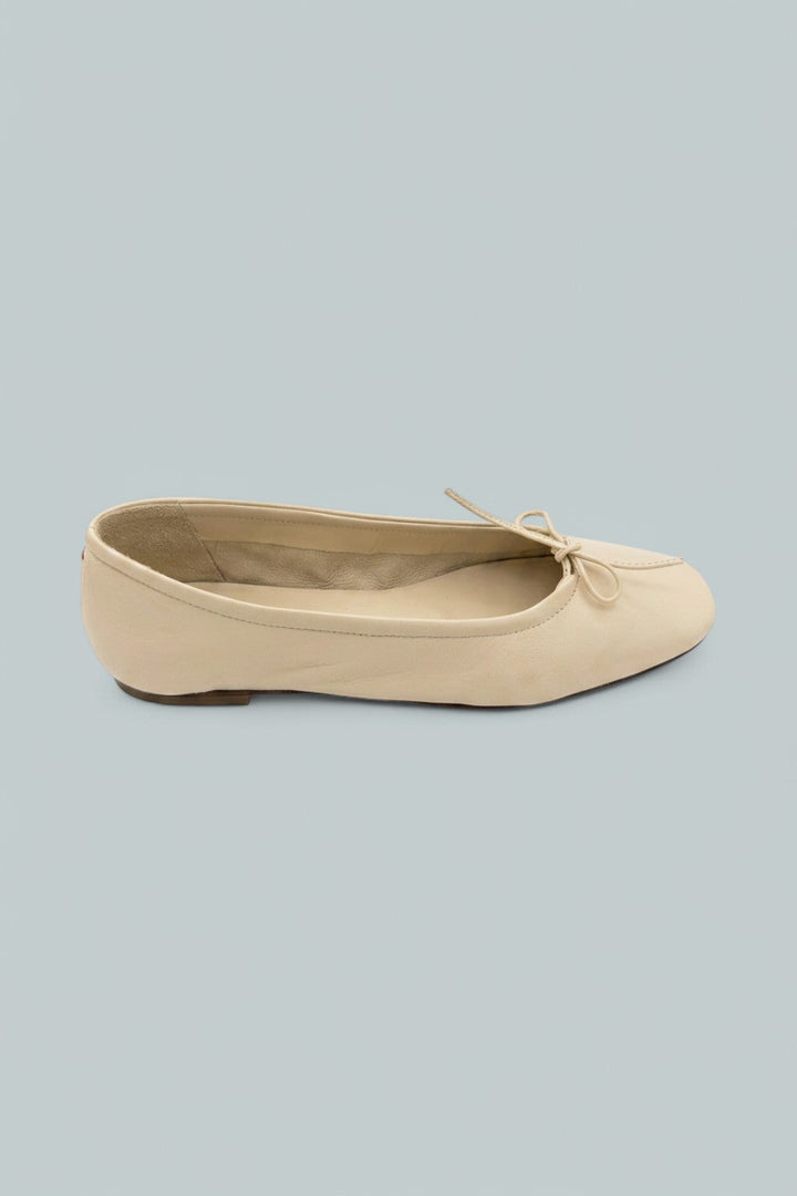 Delfina Bow Ballet Flats - Creamy