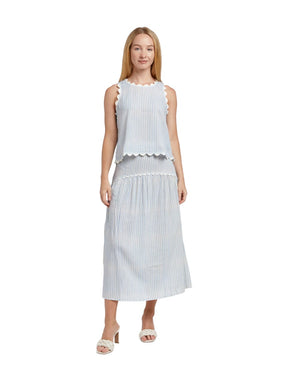 Josephine Skirt - Blue Stripe