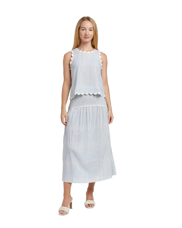Josephine Skirt - Blue Stripe