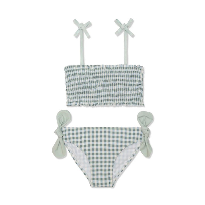 Kids Gingham Girl Bikini - Natural/Faded Denim