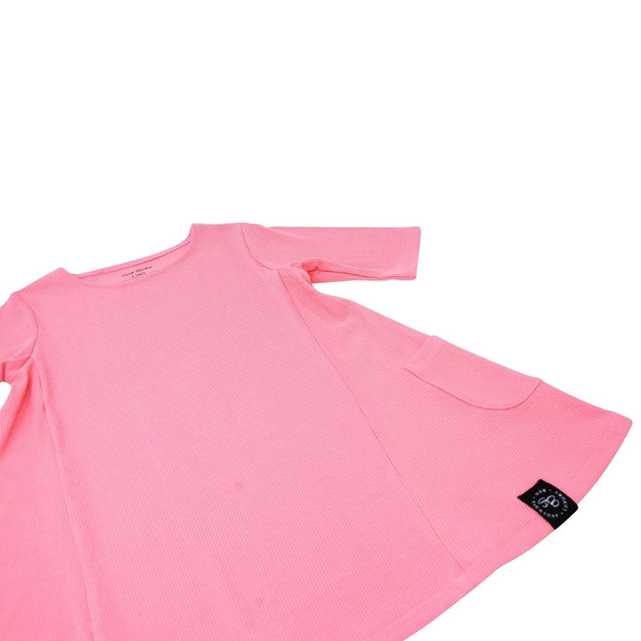 Miss Mayhem Tunic - Geranium Pink Rib