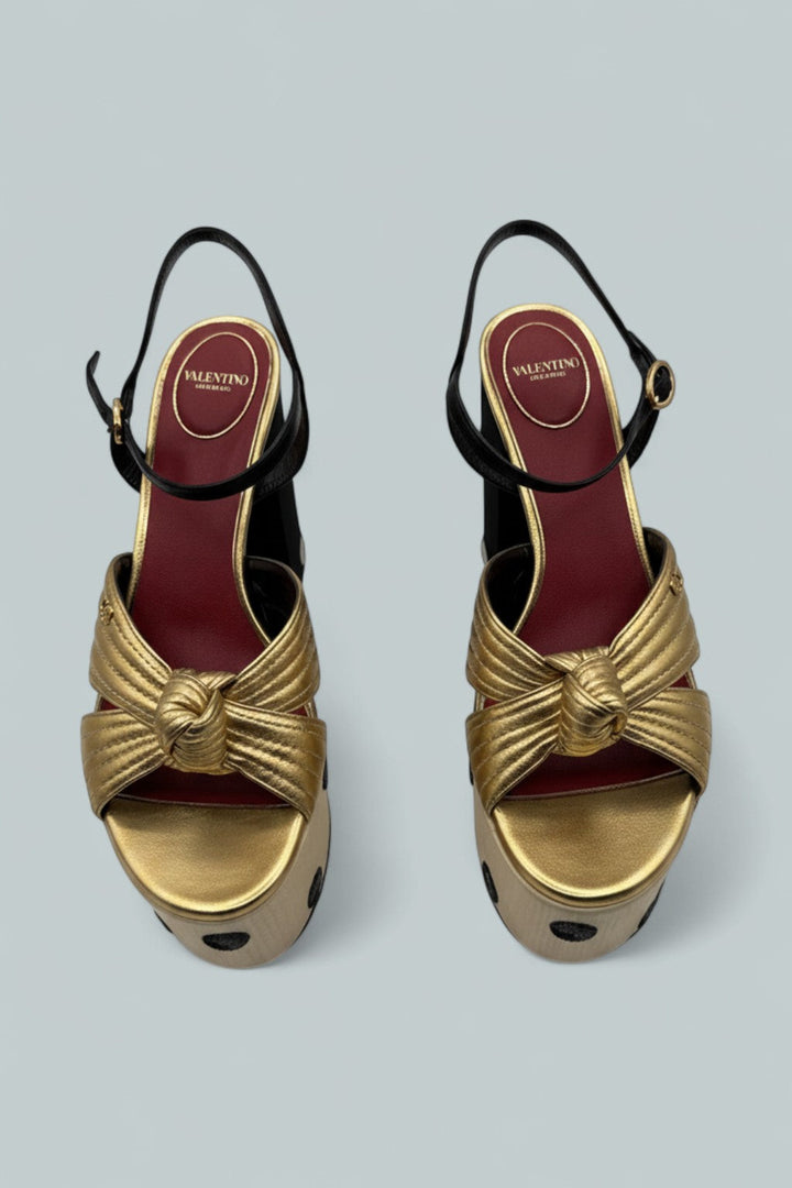 Women's Platform Sandals - Gold