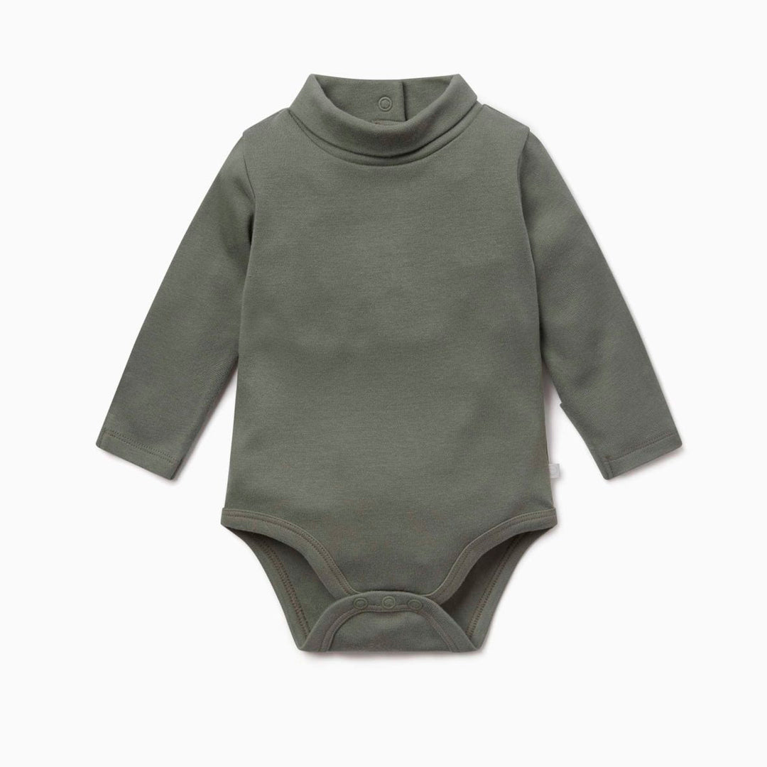 Roll Neck Bodysuit - Khaki