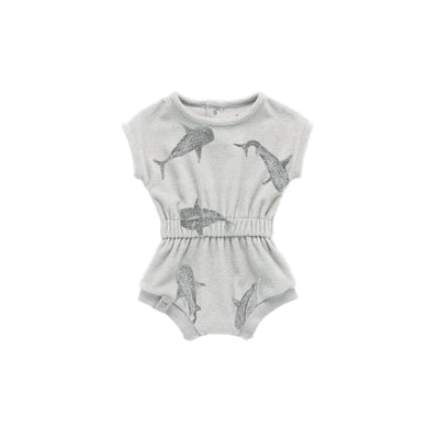 Baby Terry Romper - Heather Grey
