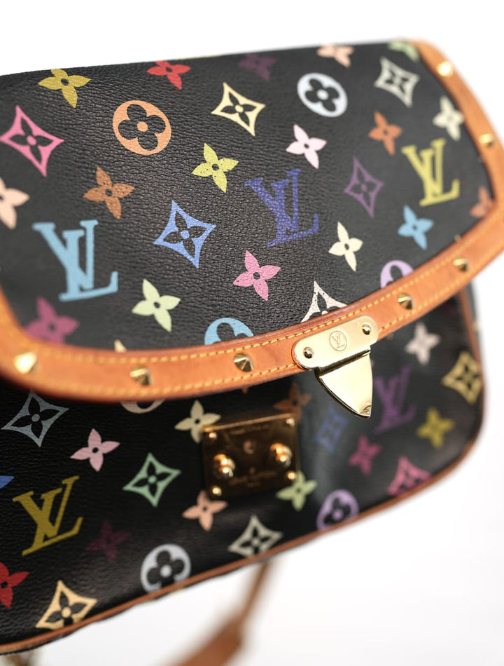 Pre-Owned Louis Vuitton Monogram Multicolor Sologne Black