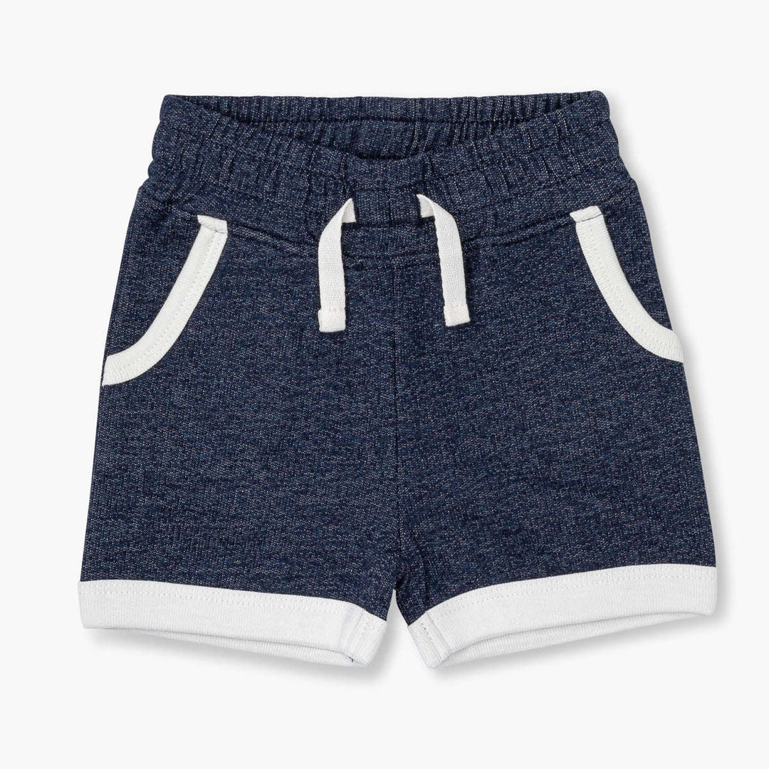 Varsity Sweatshorts - Heather Navy + White