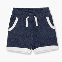 Varsity Sweatshorts - Heather Navy + White