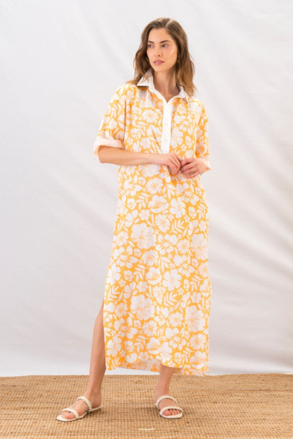 Easy Breezy Dress - Hibiscus Apricot - Dresses