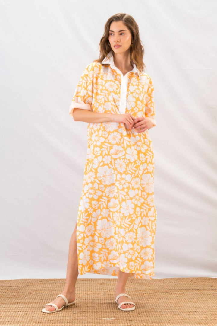 Easy Breezy Dress - Hibiscus Apricot - Dresses