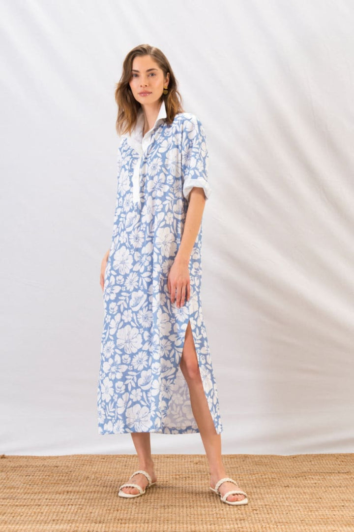 Easy Breezy Dress - Hibiscus Blue - Dresses