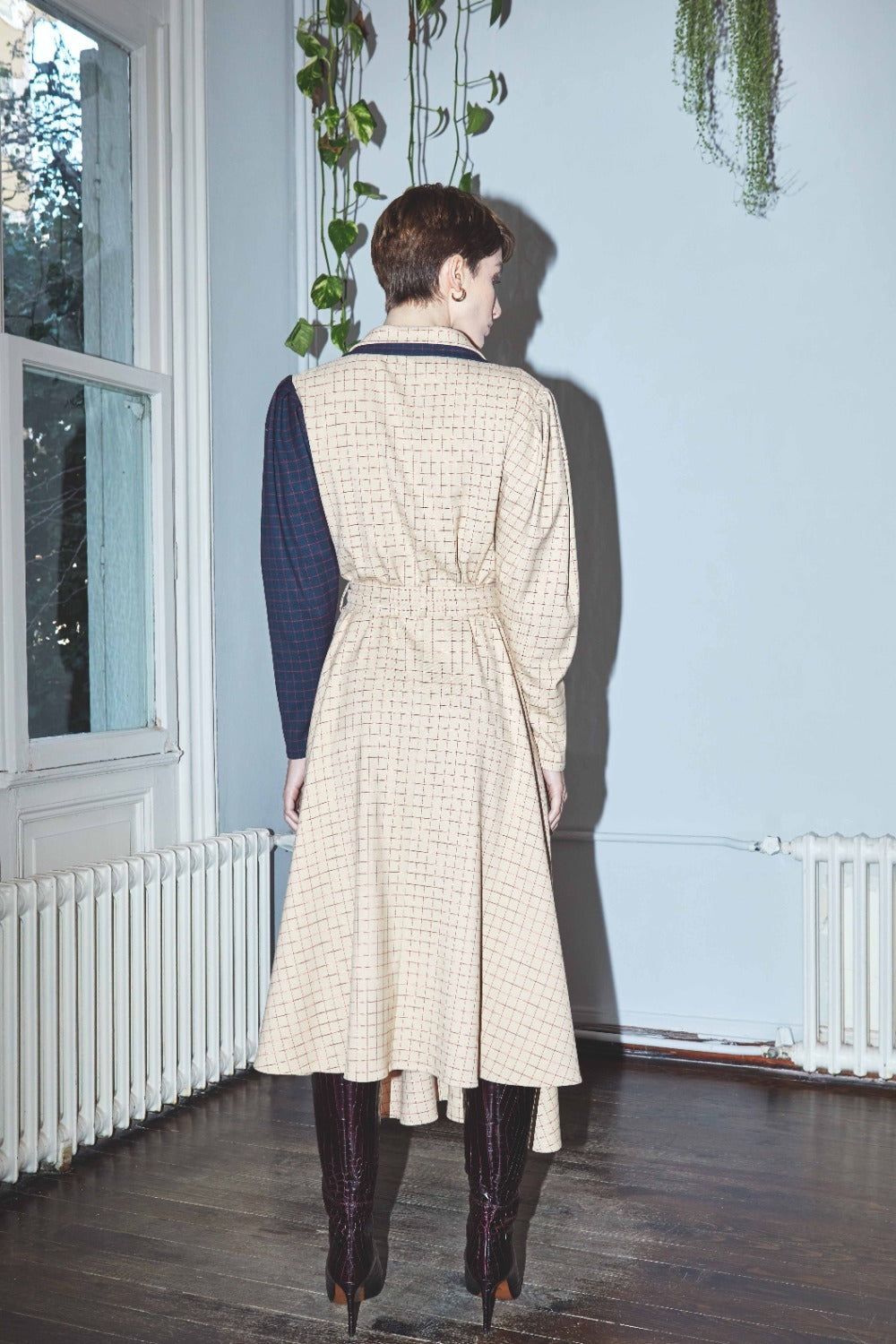 Sava Asymmetric Hem Midi Dress