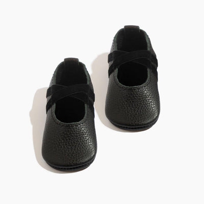 Ebony Ballet Slipper Baby Shoe - ’Flats - Baby Kids Adult All’