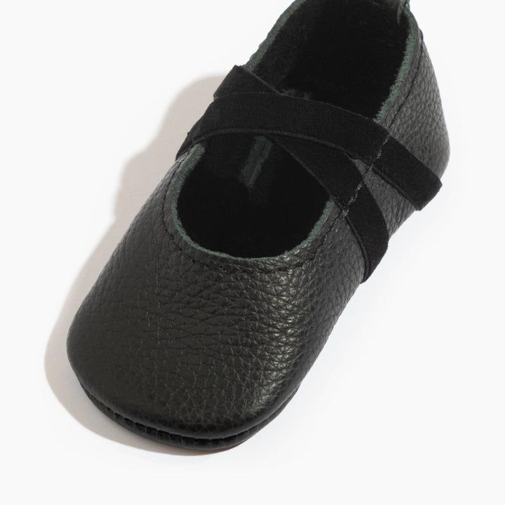 Ebony Ballet Slipper Baby Shoe - ’Flats - Baby Kids Adult All’