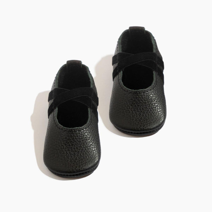 Ebony Ballet Slipper Baby Shoe - ’Flats - Baby Kids Adult All’