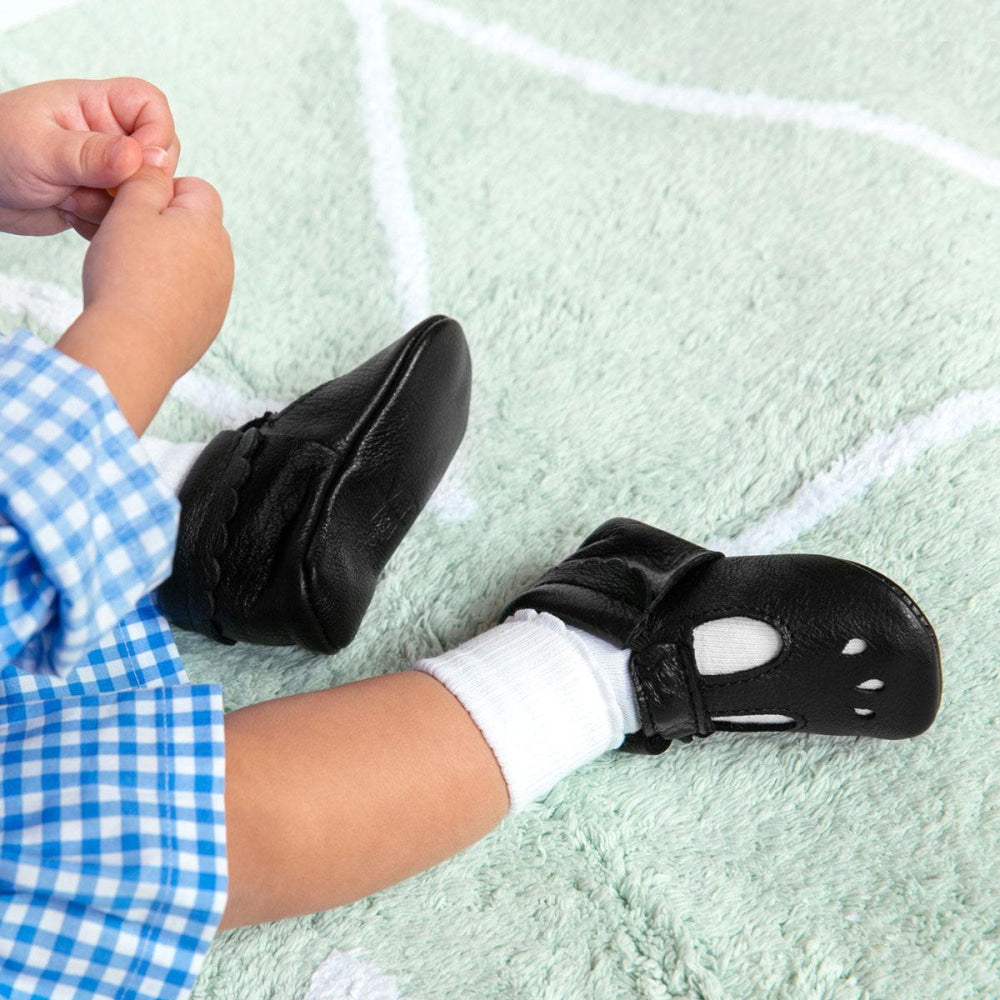 Ebony Mary Jane Baby Shoe - ’Flats - Baby Kids Adult All’