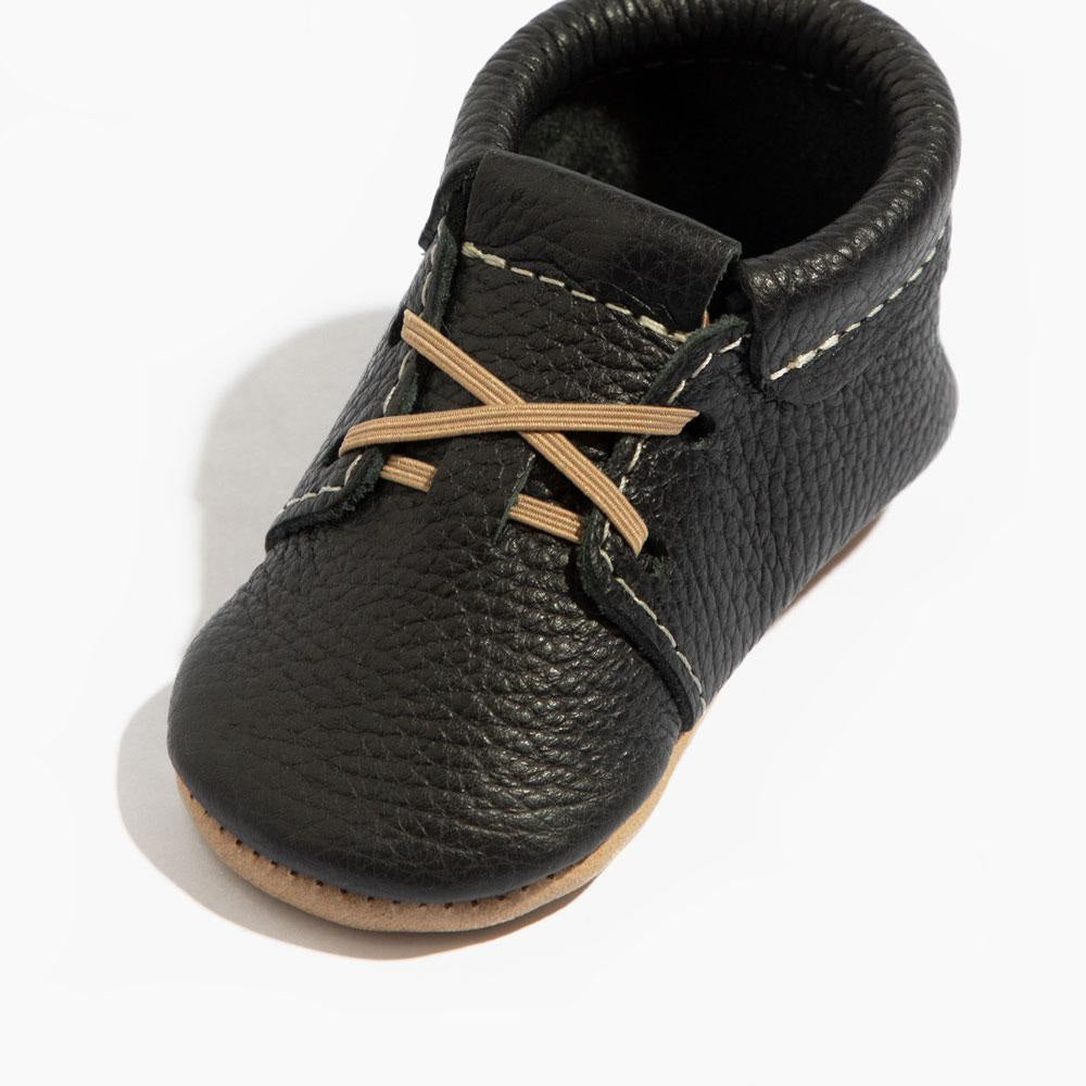 Ebony Oxford Baby Shoe - ’Moccasin - Kids Adult’