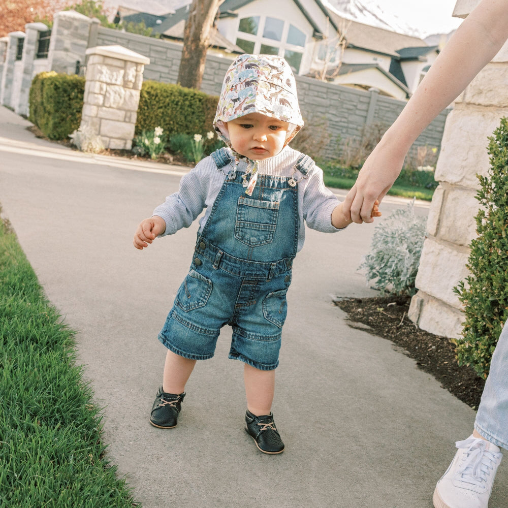 Ebony Oxford Baby Shoe - ’Moccasin - Kids Adult’