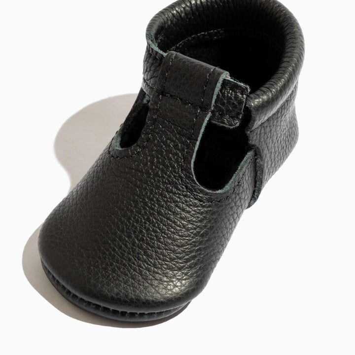 Ebony T-Bar Baby Shoe - ’Flats - Baby Kids Adult All’