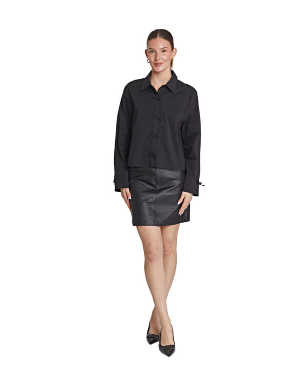 Edith Top - Black - Button Down Shirt