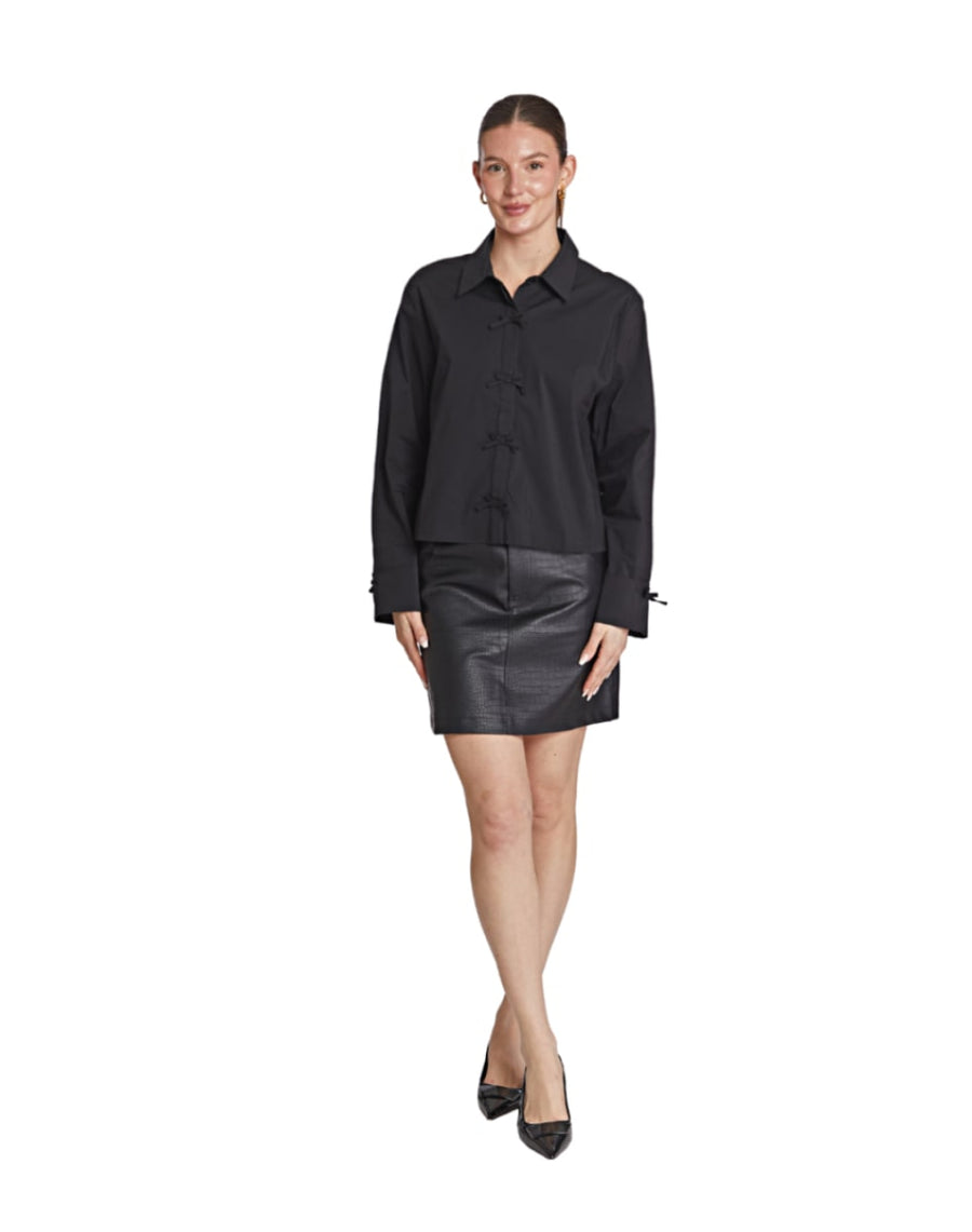 Edith Top - Black - Button Down Shirt