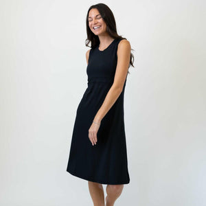 Seamed Bodice Dress - Black