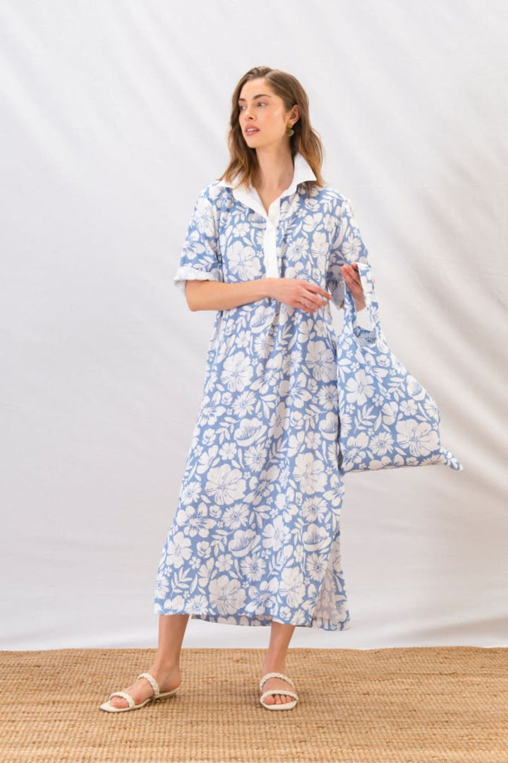 Easy Breezy Dress - Hibiscus Blue