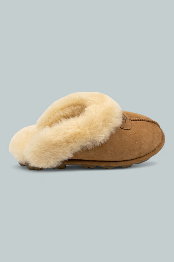 Women's Coquette Shearling Slippers - Chestnut